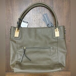 NWT La Terre Fashion Tote Handbag and Wallet 2 in 1 Olive Green
